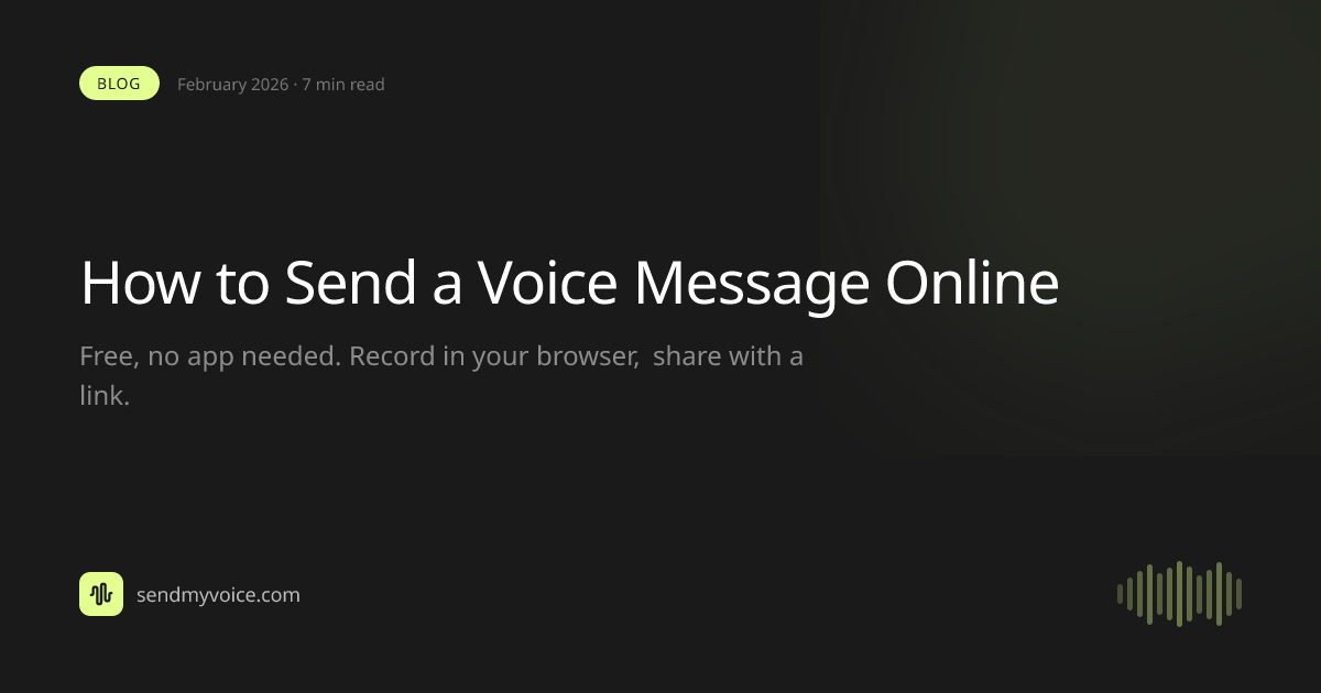 How to Send a Voice Message Online (Free, No App Needed) — SendMyVoice
